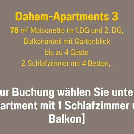 Dahem-apartments - Ruhig Parkplatz Rhein Main Gebiet Gut Erreichbar - 3 - Barrierefrei Mit Garten Und Hund Auf Anfrage -- 2 Sz Maisonette Mit Balkon, -- 2 Sz Mit Balkon 公寓