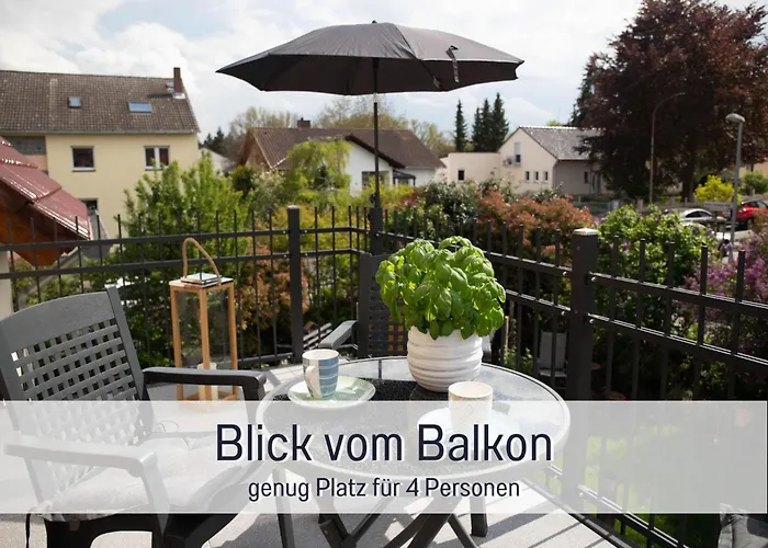 Dahem-apartments - Ruhig Parkplatz Rhein Main Gebiet Gut Erreichbar - 3 - Barrierefrei Mit Garten Und Hund Auf Anfrage -- 2 Sz Maisonette Mit Balkon, -- 2 Sz Mit Balkon דירה