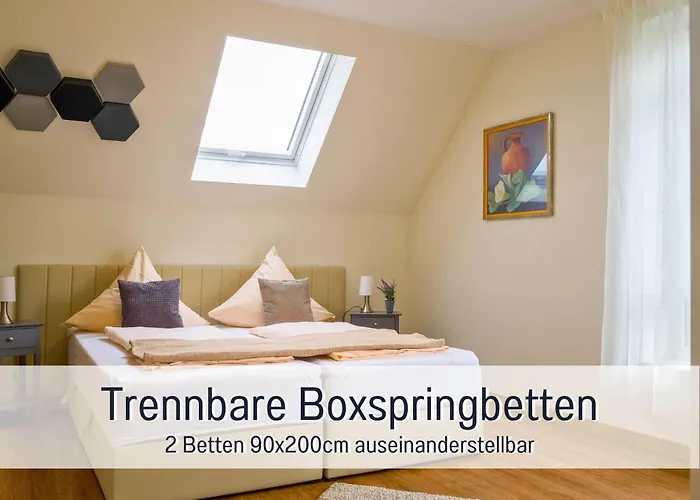 Dahem-apartments - Ruhig Parkplatz Rhein Main Gebiet Gut Erreichbar - 3 - Barrierefrei Mit Garten Und Hund Auf Anfrage -- 2 Sz Maisonette Mit Balkon, -- 2 Sz Mit Balkon