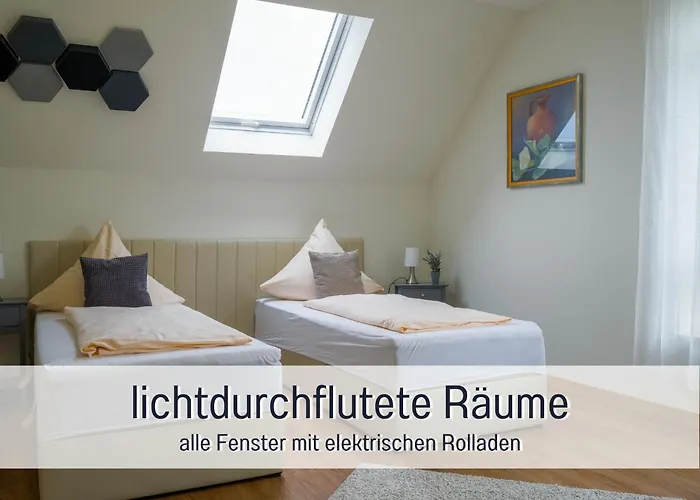 Dahem-apartments - Ruhig Parkplatz Rhein Main Gebiet Gut Erreichbar - 3 - Barrierefrei Mit Garten Und Hund Auf Anfrage -- 2 Sz Maisonette Mit Balkon, -- 2 Sz Mit Balkon