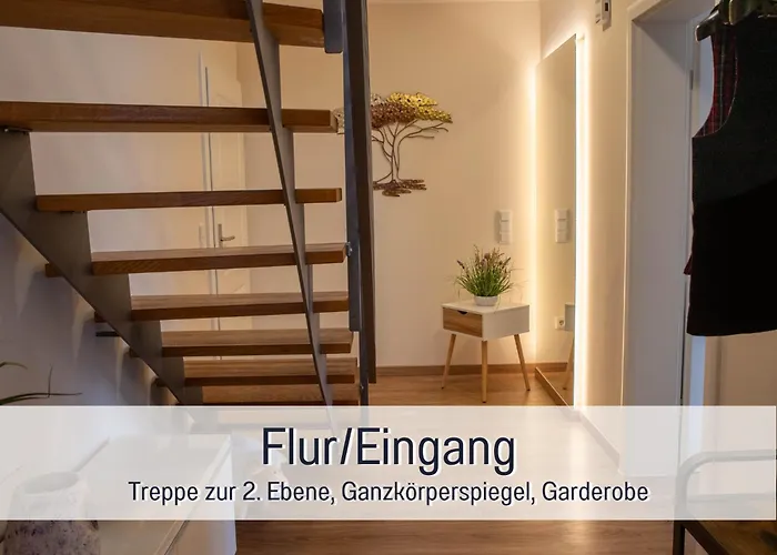 Dahem-apartments - Ruhig Parkplatz Rhein Main Gebiet Gut Erreichbar - 3 - Barrierefrei Mit Garten Und Hund Auf Anfrage -- 2 Sz Maisonette Mit Balkon, -- 2 Sz Mit Balkon *
